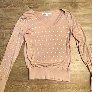 ✨Adorable✨ polka dot tan sweater by Lauren Conrad